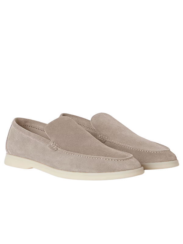 Loro Piana Summer Walk Loafers – Classic Beige | Luxury Italian Suede Shoes