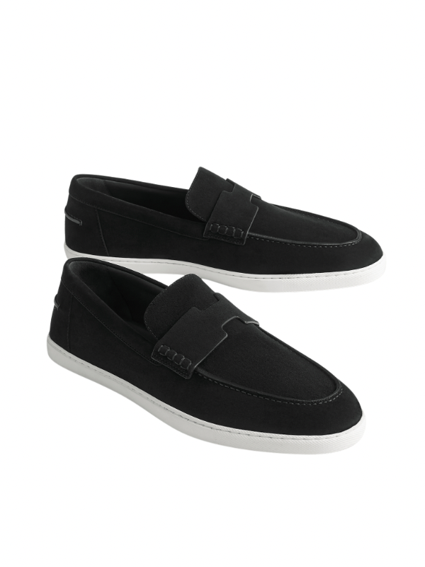 Hermès Job Loafer Black Suede | Luxury Men’s Slip-On Shoes