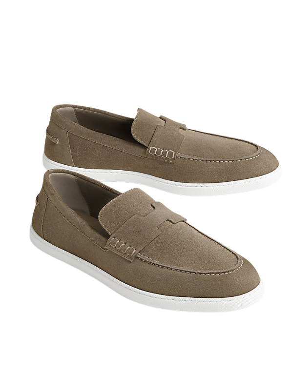Hermès Job Loafer “Sandstone Beige” Suede | Luxury Men’s Slip-On