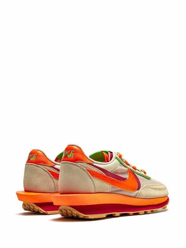 Nike x sacai x CLOT LDWaffle "Net Orange Blaze" sneakers