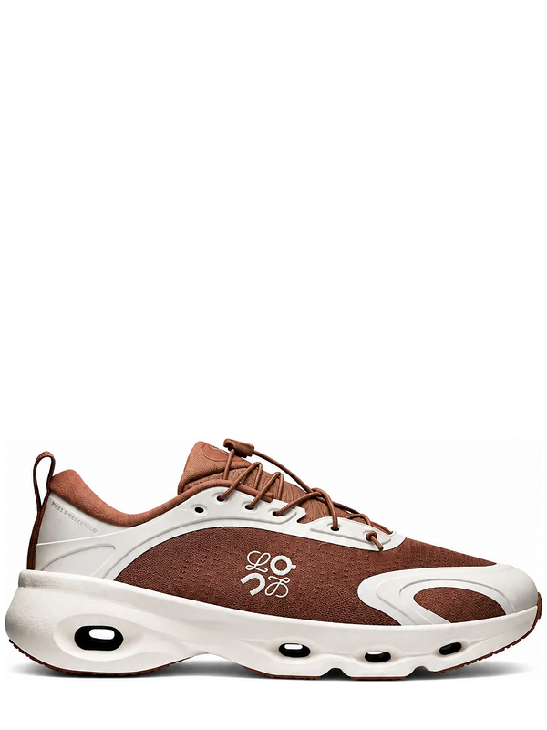LOEWE x On Cloudsolo Brown Eggshell sneaker side view