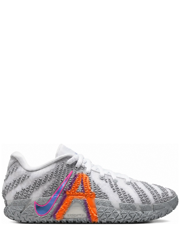 Nike Ja 3 White Grey Orange basketball shoes side view