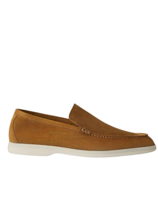 Loro Piana Summer Walk Loafers – Tan Brown | Luxury Italian Suede Shoes