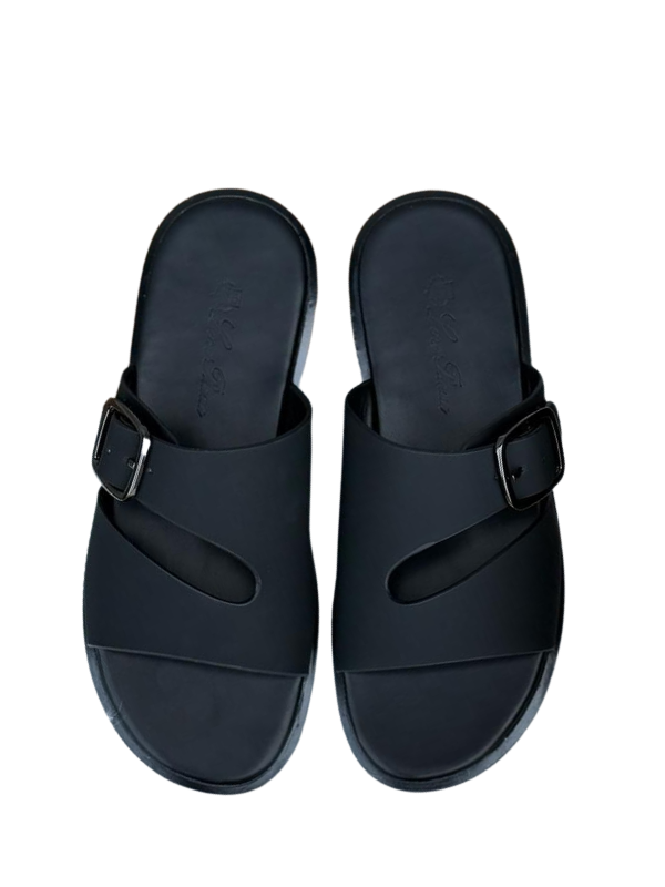 Loro Piana Pilat Walk Sandals – Black Calfskin Men’s | Luxury Italian Sandals
