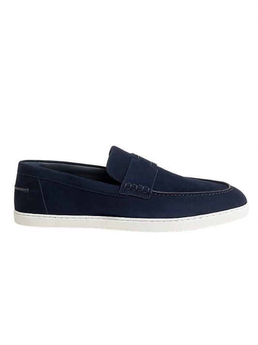 Hermès Job Loafer Dark Blue Suede | Luxury Men’s Casual Slip-On