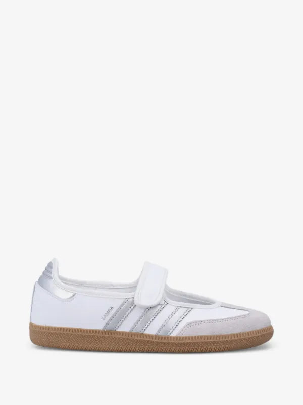 adidas Samba Jane Cloud White Silver Gum women’s sneaker side view