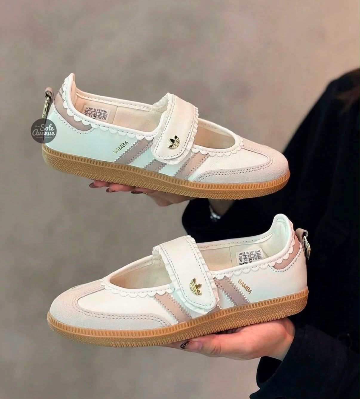 adidas Samba Jane Ruffle Pack White Pink Gum pair