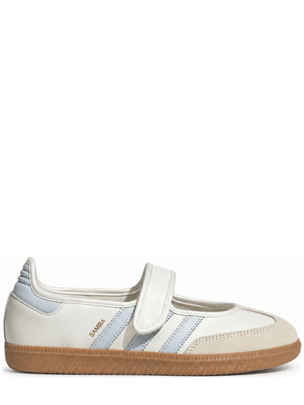 adidas Samba Jane White Blue Gum side profile women's sneakers