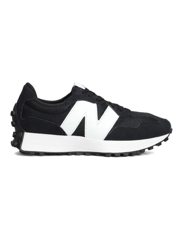 New Balance 327 Black White side view