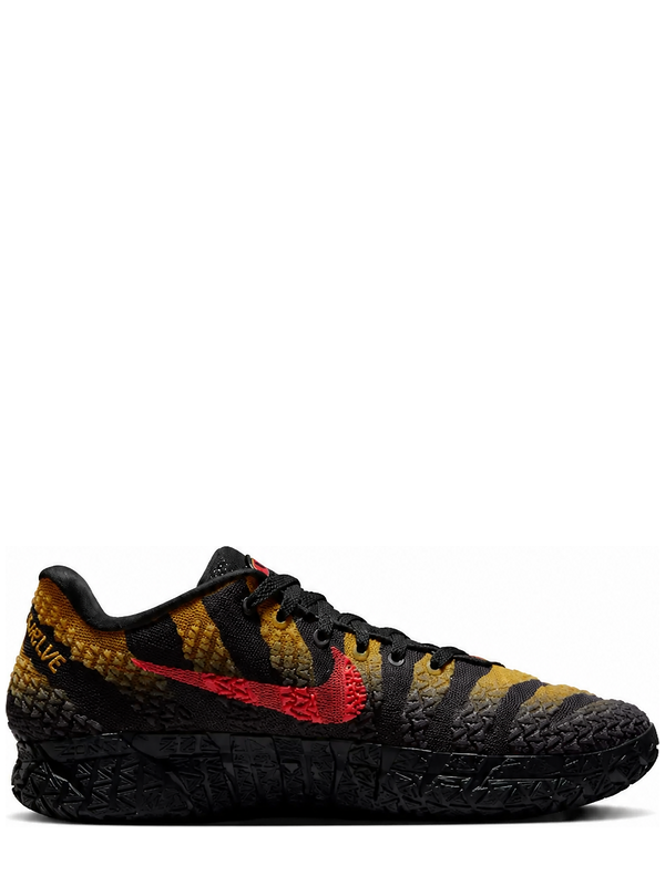 Nike Ja 3 Black Gold Red basketball shoes side view