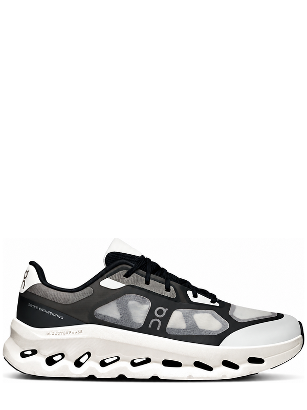 On Cloudsurfer Max Black Eclipse running shoes side view