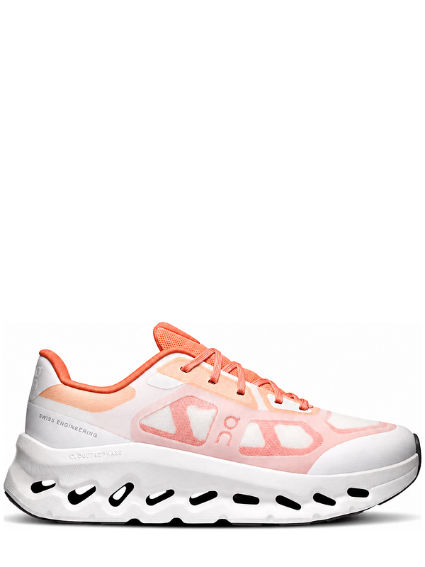 On Cloudsurfer Max White Coral running shoes side view
